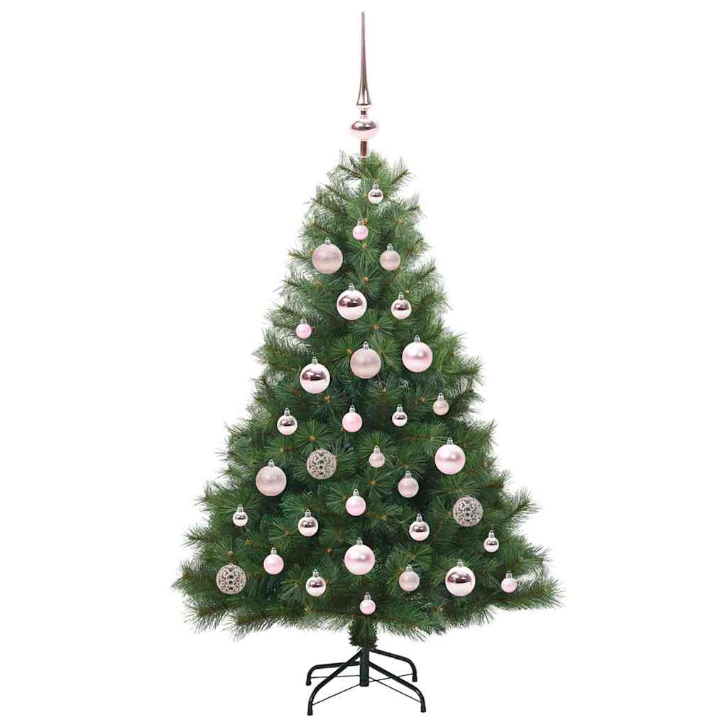 Albero di Natale artificiale con 150 LED Verde 120 cm PE e PVC