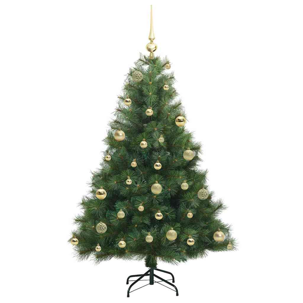 Albero di Natale artificiale con 150 LED Verde 120 cm PE e PVC