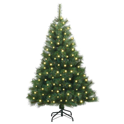 Albero di Natale artificiale con 150 LED Verde 150 cm PE e PVC
