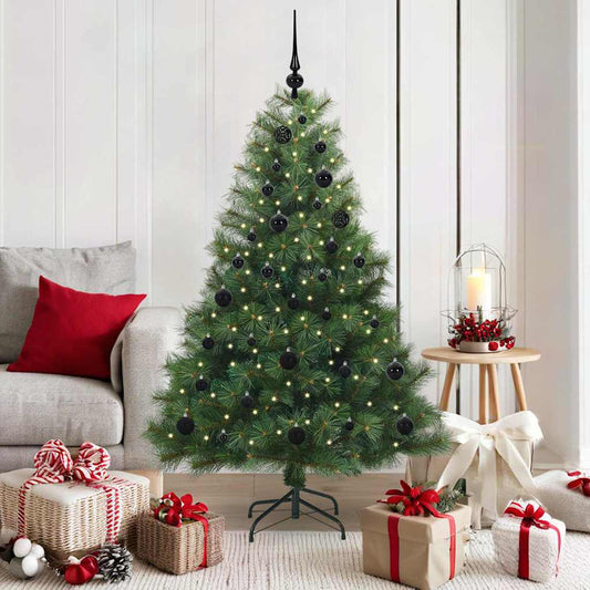 Albero di Natale artificiale con 150 LED Verde 150 cm PE e PVC