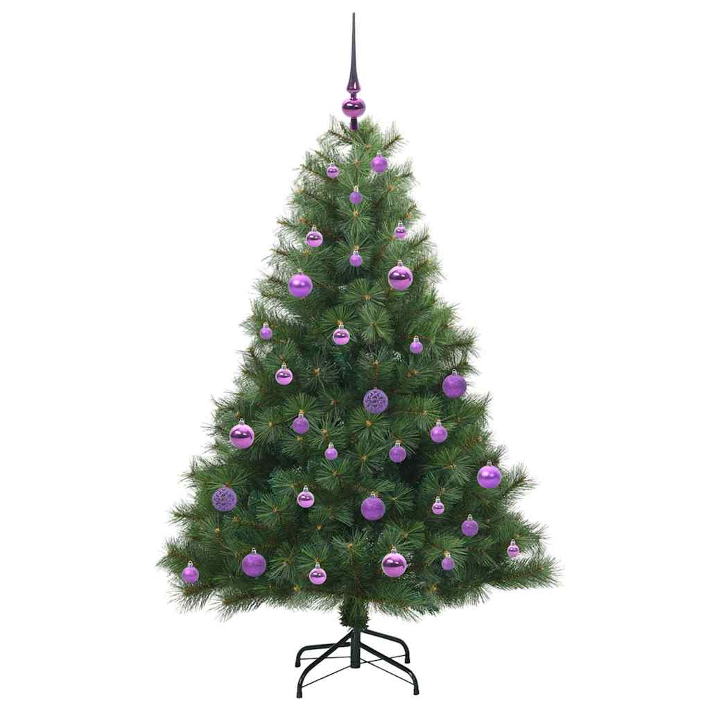 Albero di Natale artificiale con 150 LED Verde 150 cm PE e PVC