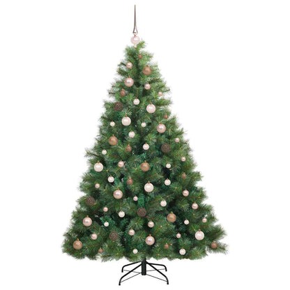 Albero di Natale artificiale con 300 LED Verde 180 cm PE e PVC