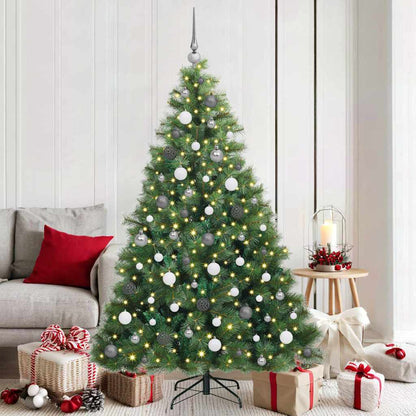 Albero di Natale artificiale con 300 LED Verde 180 cm PE e PVC