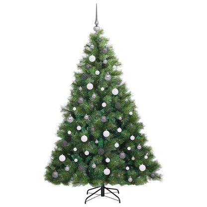 Albero di Natale artificiale con 300 LED Verde 180 cm PE e PVC