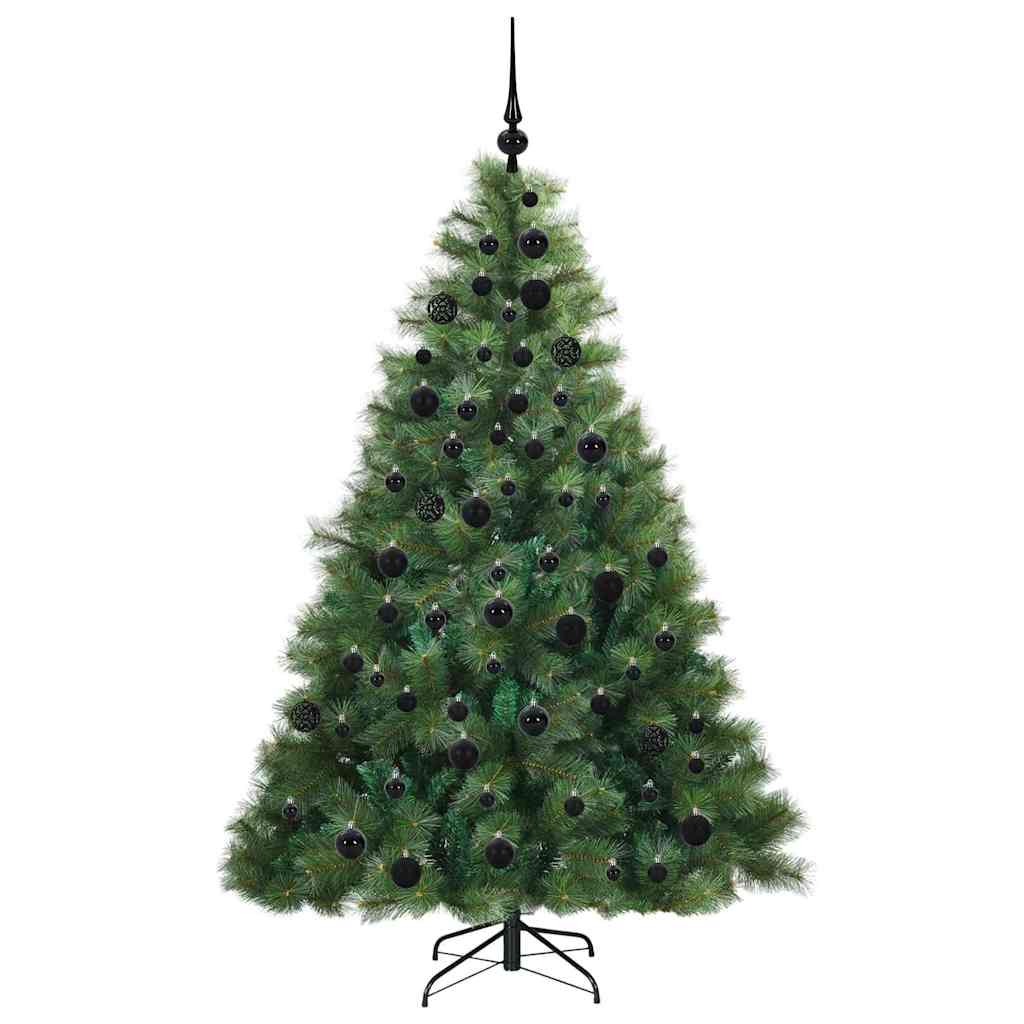 Albero di Natale artificiale con 300 LED Verde 180 cm PE e PVC