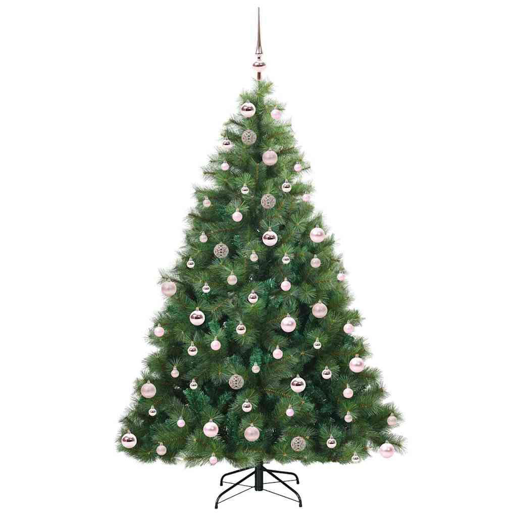 Albero di Natale artificiale con 300 LED Verde 180 cm PE e PVC