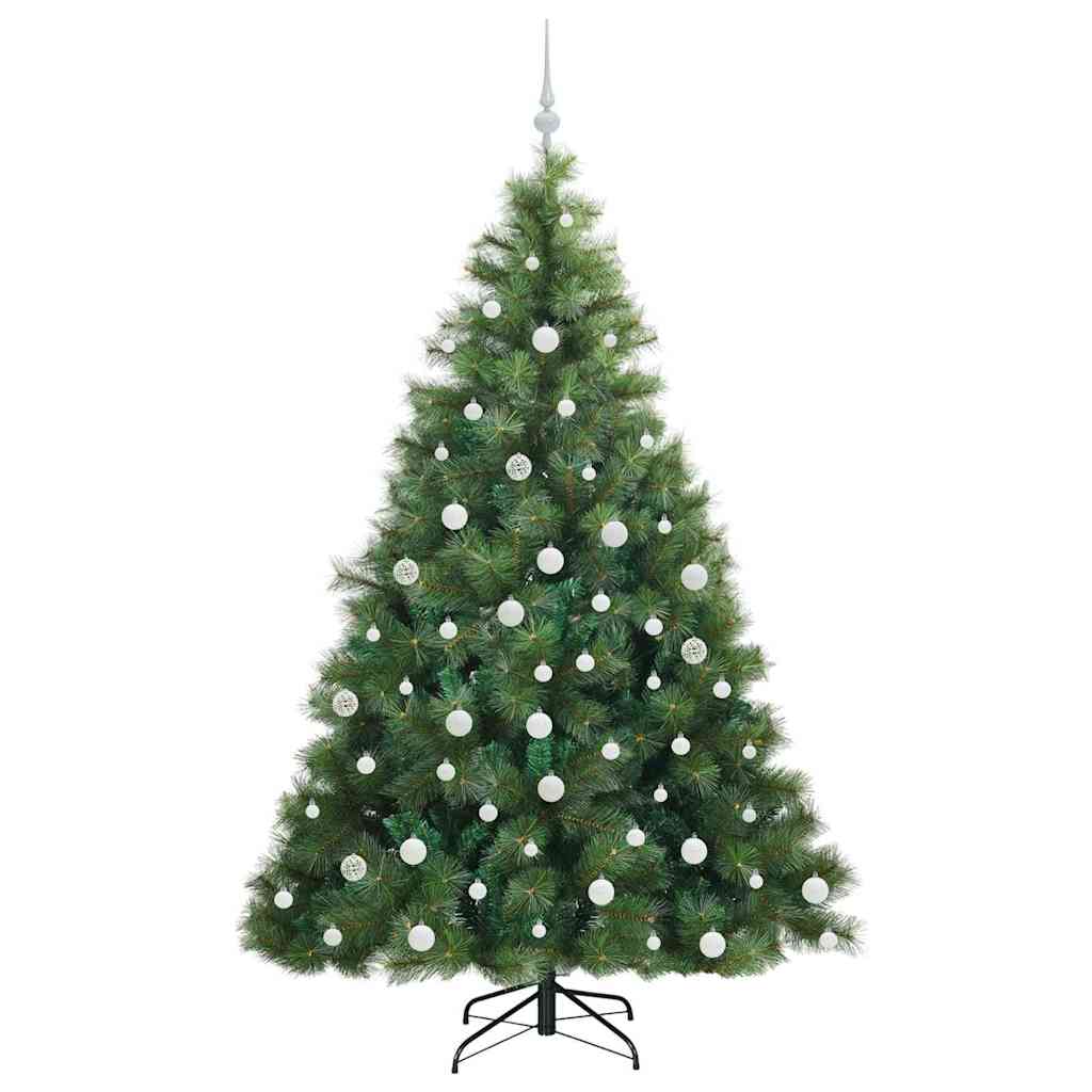 Albero di Natale artificiale con 300 LED Verde 180 cm PE e PVC
