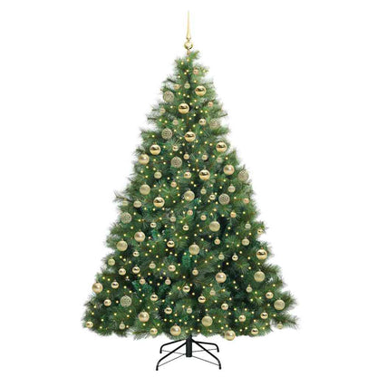 Albero di Natale artificiale con 300 LED Verde 180 cm PE e PVC