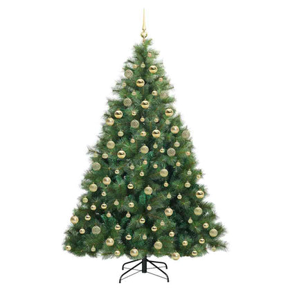 Albero di Natale artificiale con 300 LED Verde 180 cm PE e PVC