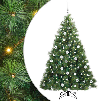 Albero di Natale artificiale con 300 LED Verde 180 cm PE e PVC