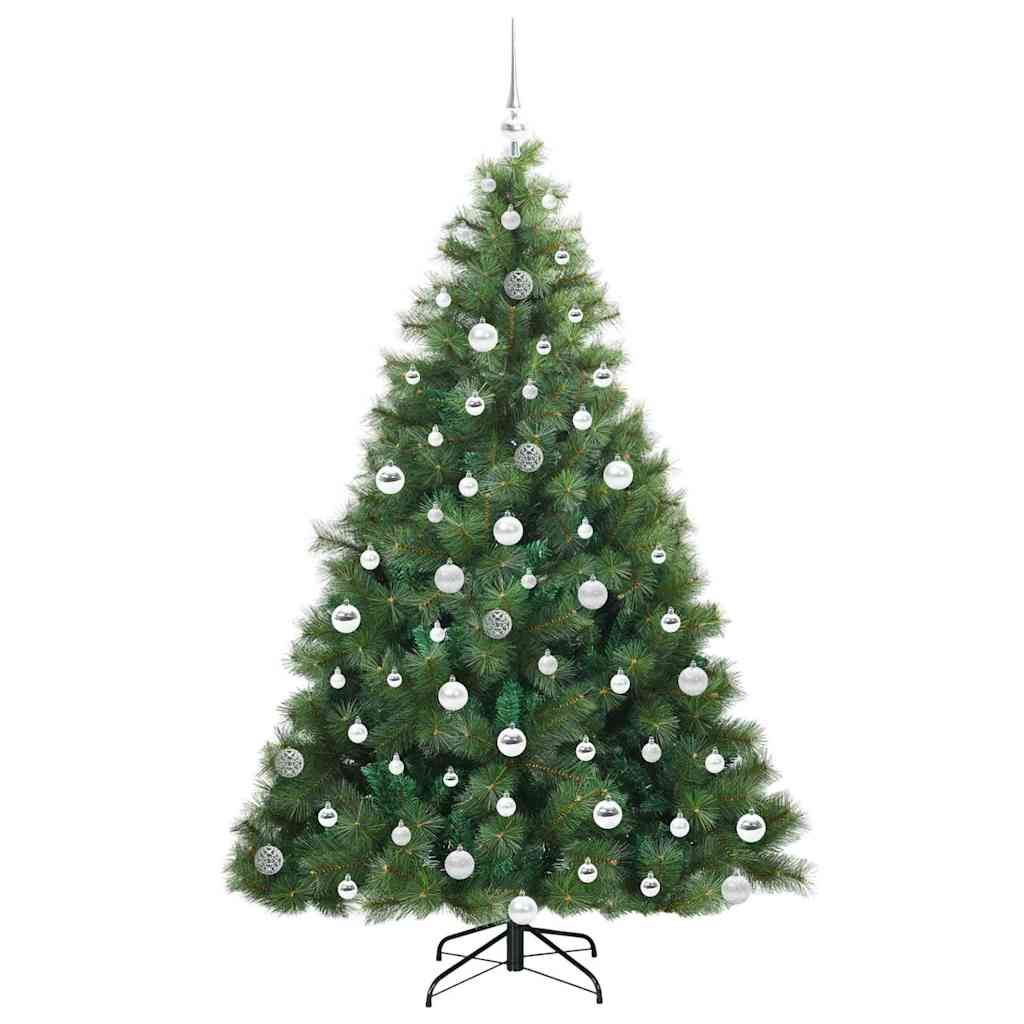 Albero di Natale artificiale con 300 LED Verde 180 cm PE e PVC
