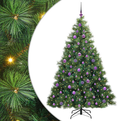Albero di Natale artificiale con 300 LED Verde 180 cm PE e PVC