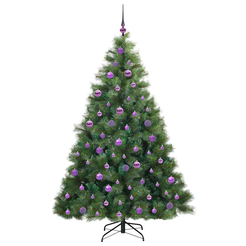 Albero di Natale artificiale con 300 LED Verde 180 cm PE e PVC
