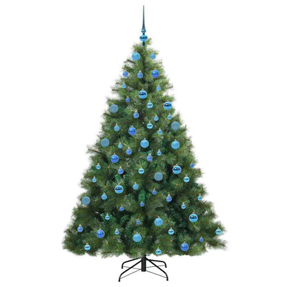 Albero di Natale artificiale con 300 LED Verde 180 cm PE e PVC