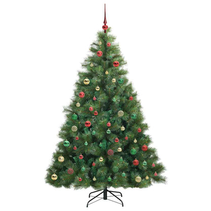 Albero di Natale artificiale con 300 LED Verde 180 cm PE e PVC