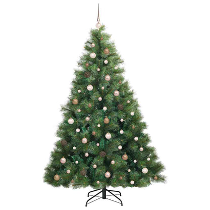 Albero di Natale artificiale con 300 LED Verde 210 cm PE e PVC