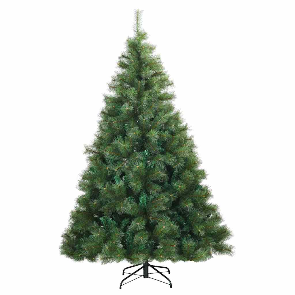 Albero di Natale artificiale con 300 LED Verde 210 cm PE e PVC
