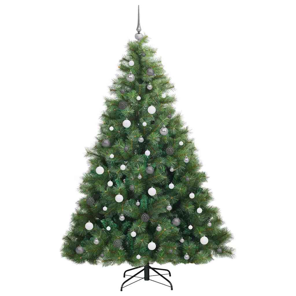 Albero di Natale artificiale con 300 LED Verde 210 cm PE e PVC