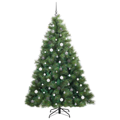 Albero di Natale artificiale con 300 LED Verde 210 cm PE e PVC