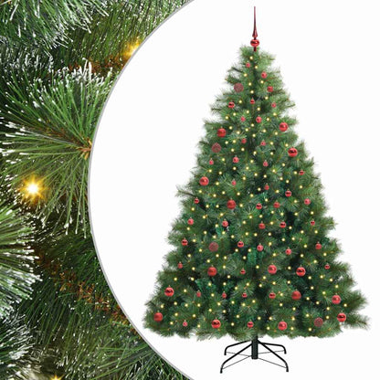 Albero di Natale artificiale con 300 LED Verde 210 cm PE e PVC