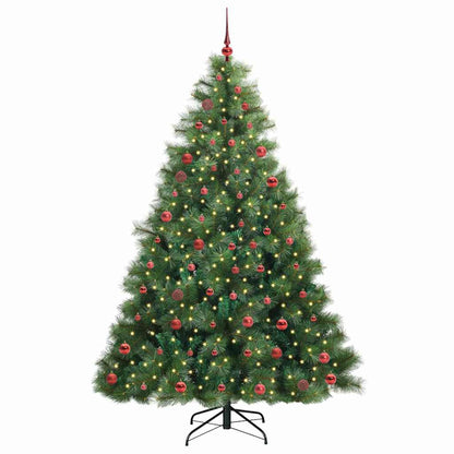Albero di Natale artificiale con 300 LED Verde 210 cm PE e PVC