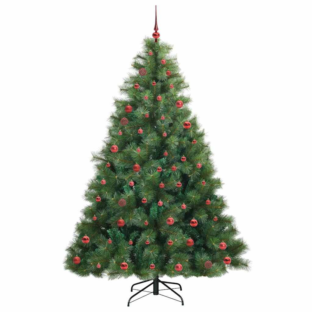 Albero di Natale artificiale con 300 LED Verde 210 cm PE e PVC