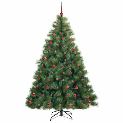Albero di Natale artificiale con 300 LED Verde 210 cm PE e PVC