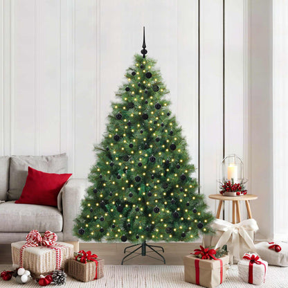Albero di Natale artificiale con 300 LED Verde 210 cm PE e PVC | homemem39