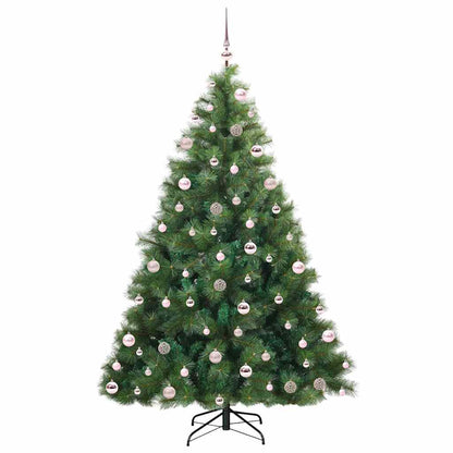 Albero di Natale artificiale con 300 LED Verde 210 cm PE e PVC