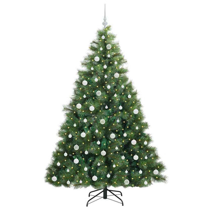 Albero di Natale artificiale con 300 LED Verde 210 cm PE e PVC