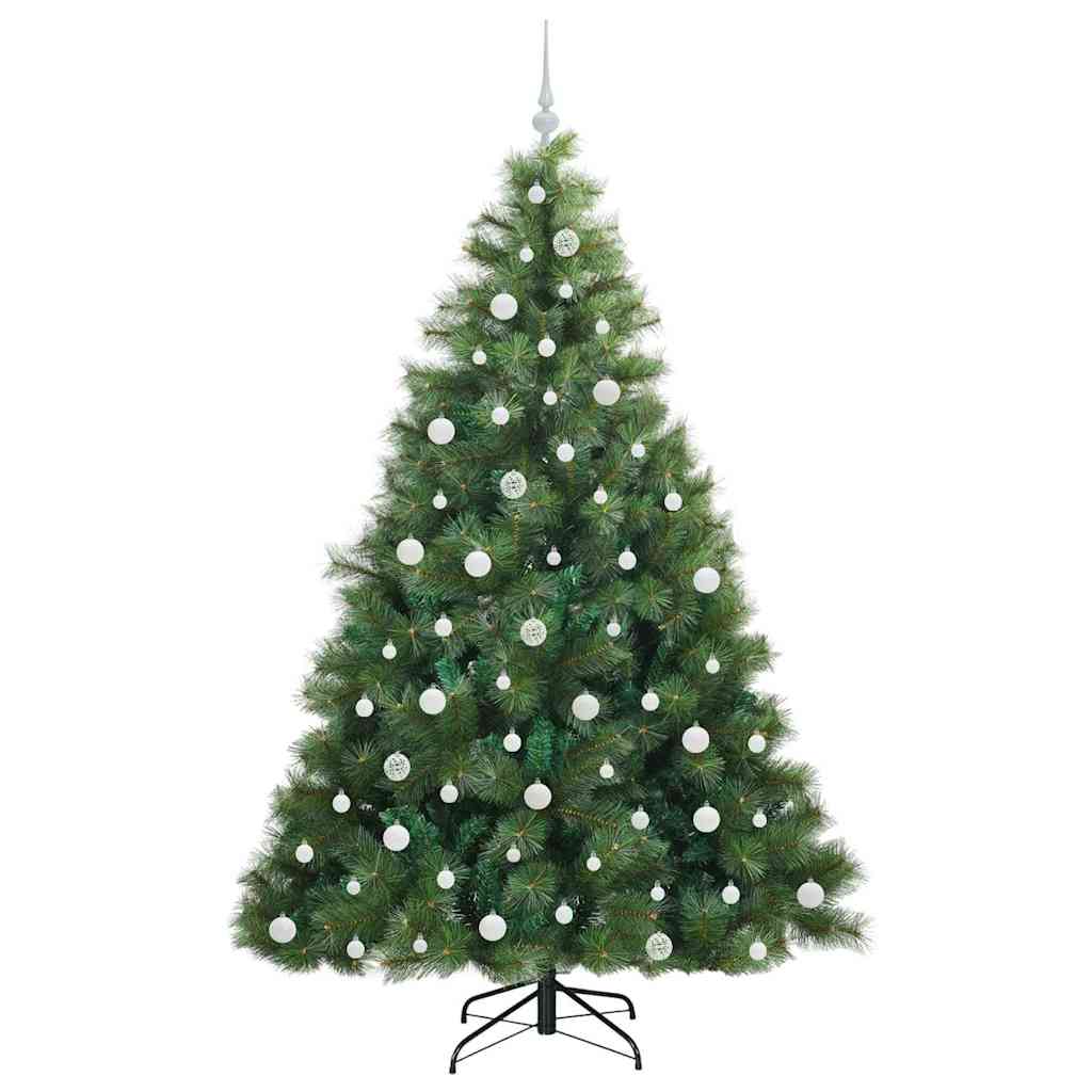 Albero di Natale artificiale con 300 LED Verde 210 cm PE e PVC