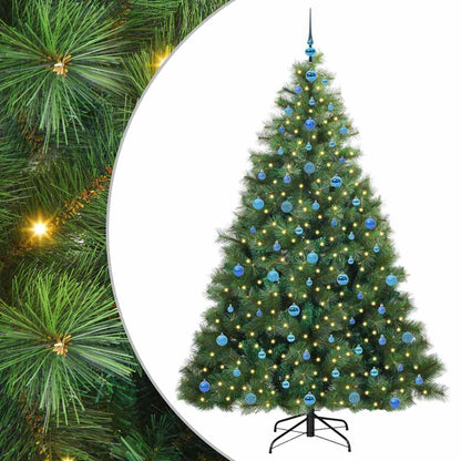 Albero di Natale artificiale con 300 LED Verde 210 cm PE e PVC