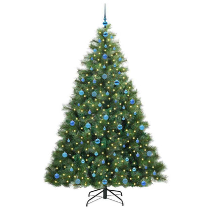 Albero di Natale artificiale con 300 LED Verde 210 cm PE e PVC