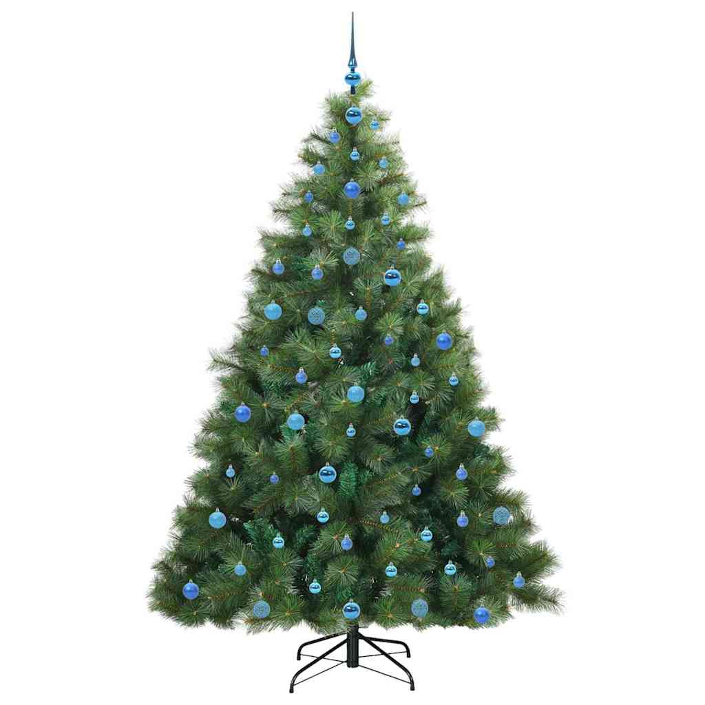Albero di Natale artificiale con 300 LED Verde 210 cm PE e PVC