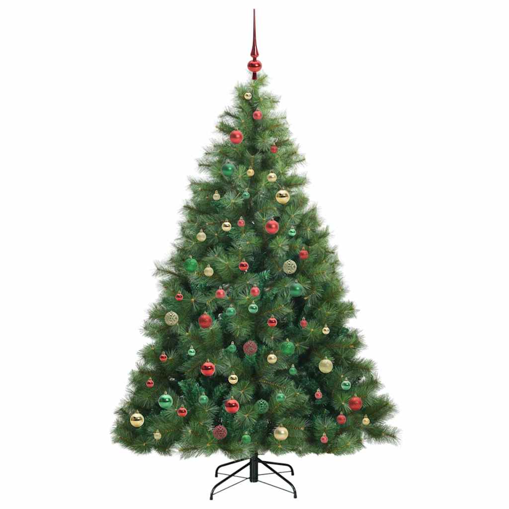 Albero di Natale artificiale con 300 LED Verde 210 cm PE e PVC