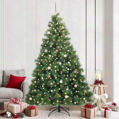 Albero di Natale artificiale con 300 LED Verde 240 cm PE e PVC