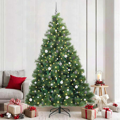 Albero di Natale artificiale con 300 LED Verde 240 cm PE e PVC