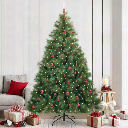Albero di Natale artificiale con 300 LED Verde 240 cm PE e PVC