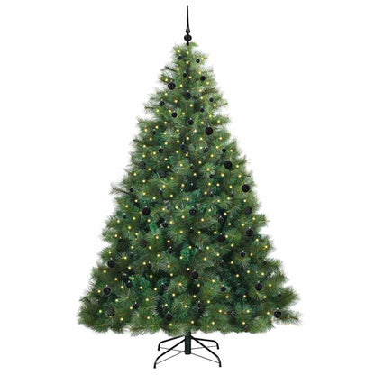 Albero di Natale artificiale con 300 LED Verde 240 cm PE e PVC