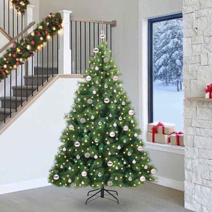 Albero di Natale artificiale con 300 LED Verde 240 cm PE e PVC