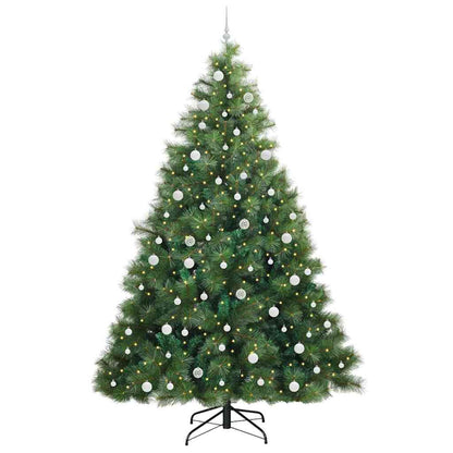 Albero di Natale artificiale con 300 LED Verde 240 cm PE e PVC