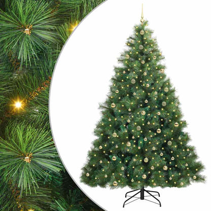 Albero di Natale artificiale con 300 LED Verde 240 cm PE e PVC