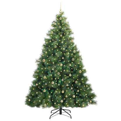 Albero di Natale artificiale con 300 LED Verde 240 cm PE e PVC