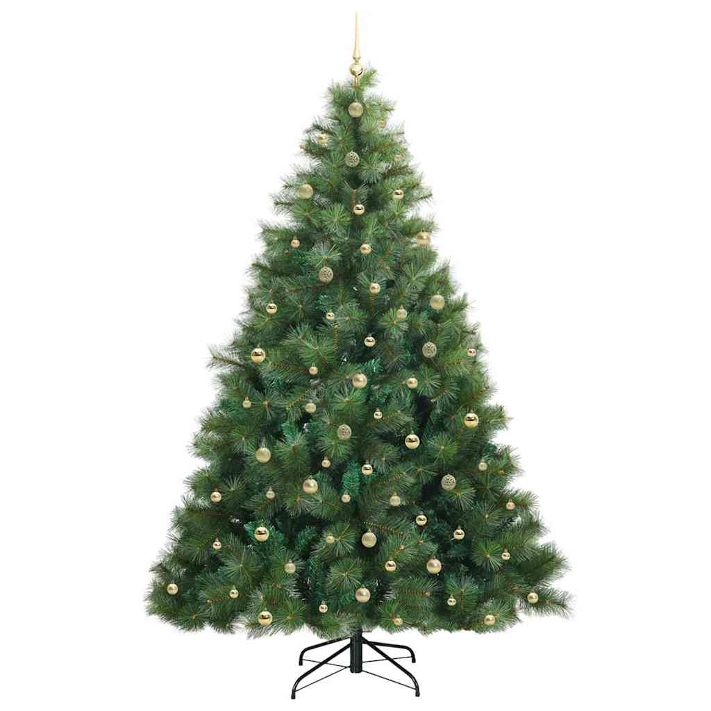 Albero di Natale artificiale con 300 LED Verde 240 cm PE e PVC