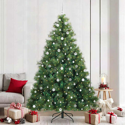 Albero di Natale artificiale con 300 LED Verde 240 cm PE e PVC