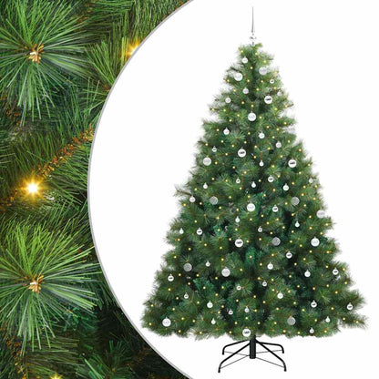 Albero di Natale artificiale con 300 LED Verde 240 cm PE e PVC