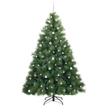 Albero di Natale artificiale con 300 LED Verde 240 cm PE e PVC