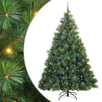 Albero di Natale artificiale con 300 LED Verde 240 cm PE e PVC