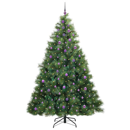 Albero di Natale artificiale con 300 LED Verde 240 cm PE e PVC