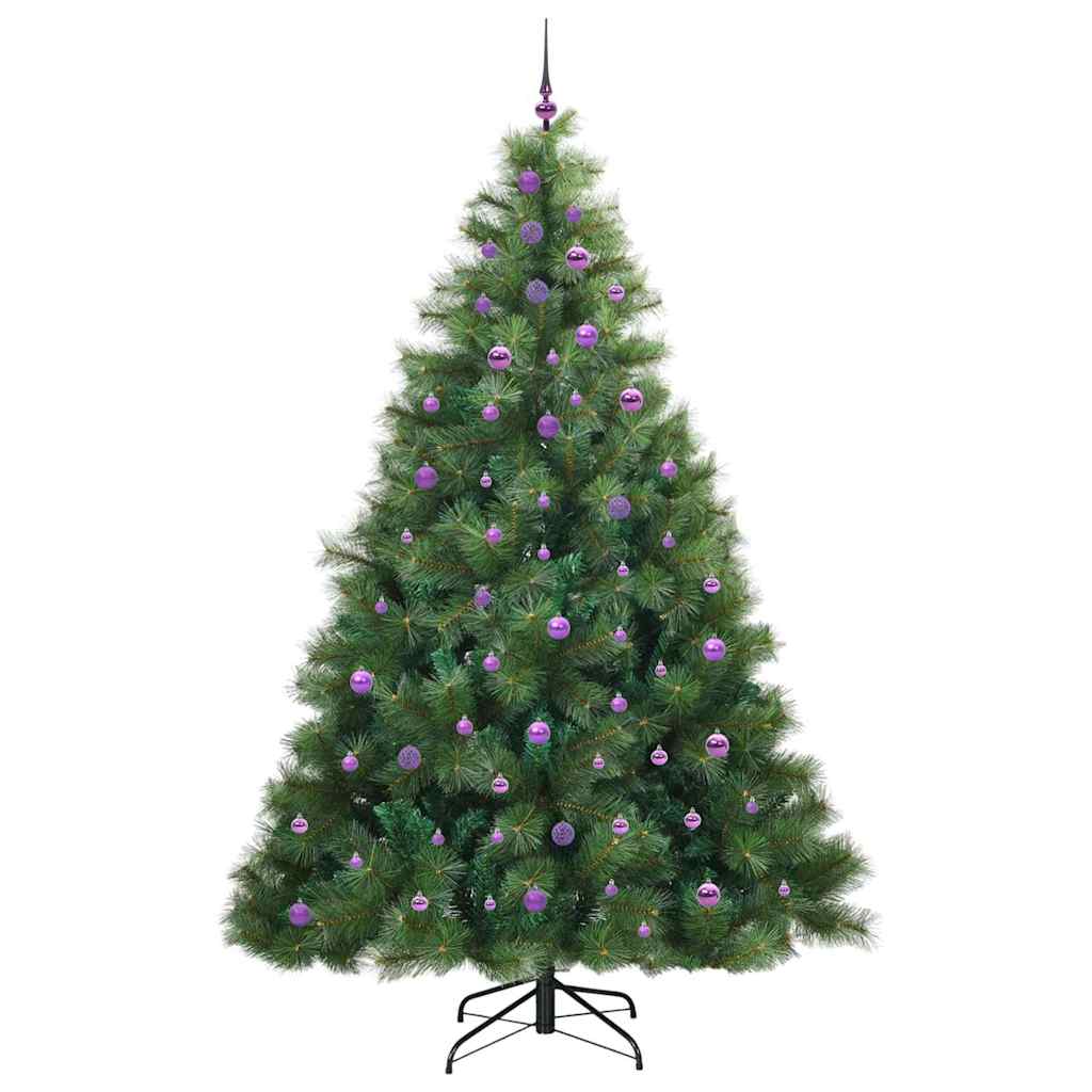 Albero di Natale artificiale con 300 LED Verde 240 cm PE e PVC